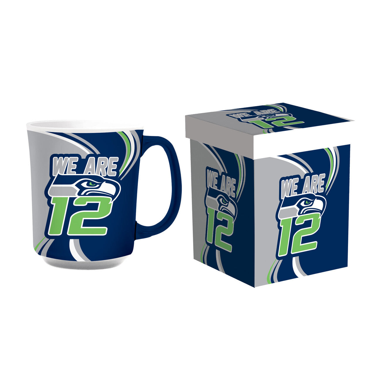 Seattle Seahawks Coffee Mug 14oz Ceramic with Matching Box